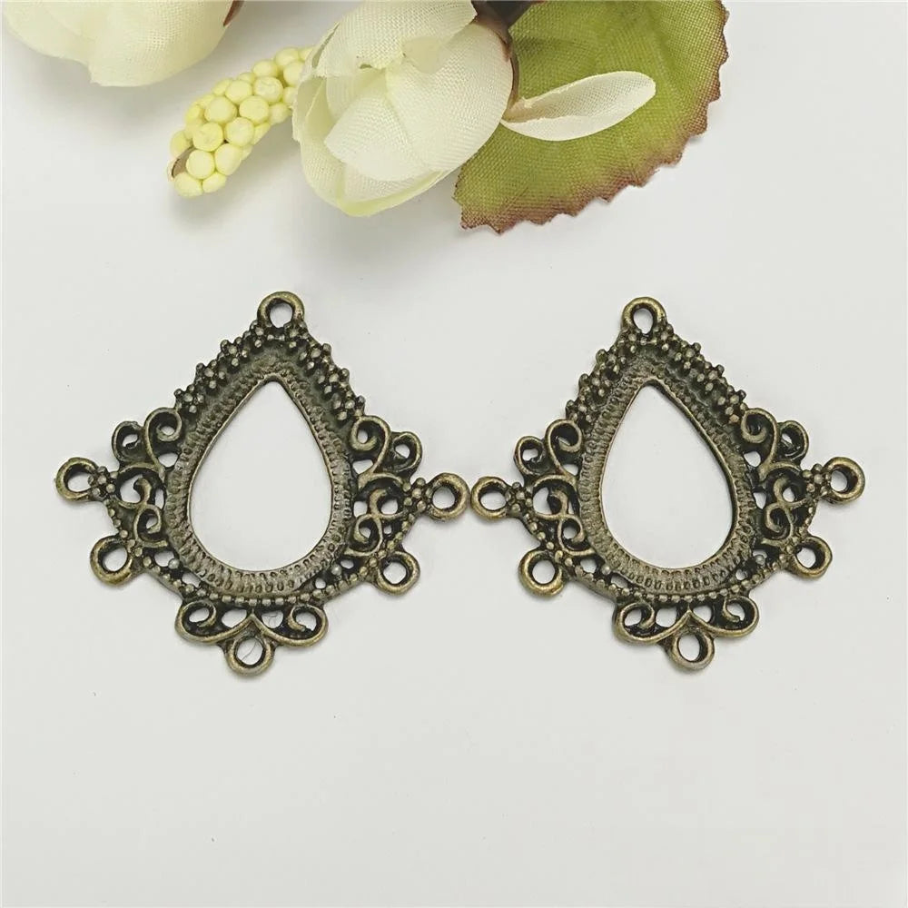 36x37MM Zinc Alloy Teardrop Charm Pendant for DIY Necklace Bracelet Jewelry Making
