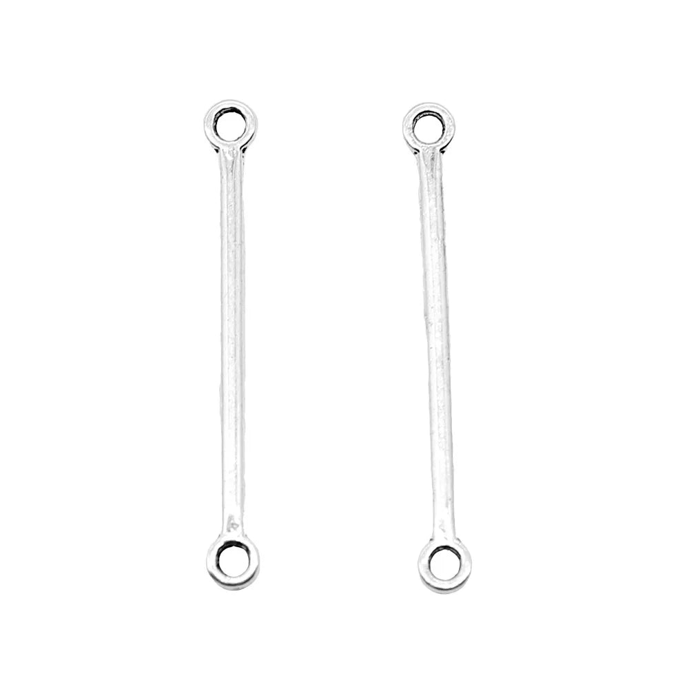 4x40mm 0.8g Multicolor Zinc Alloy Slim Bar Connector Charm for DIY Necklace Bracelet Making
