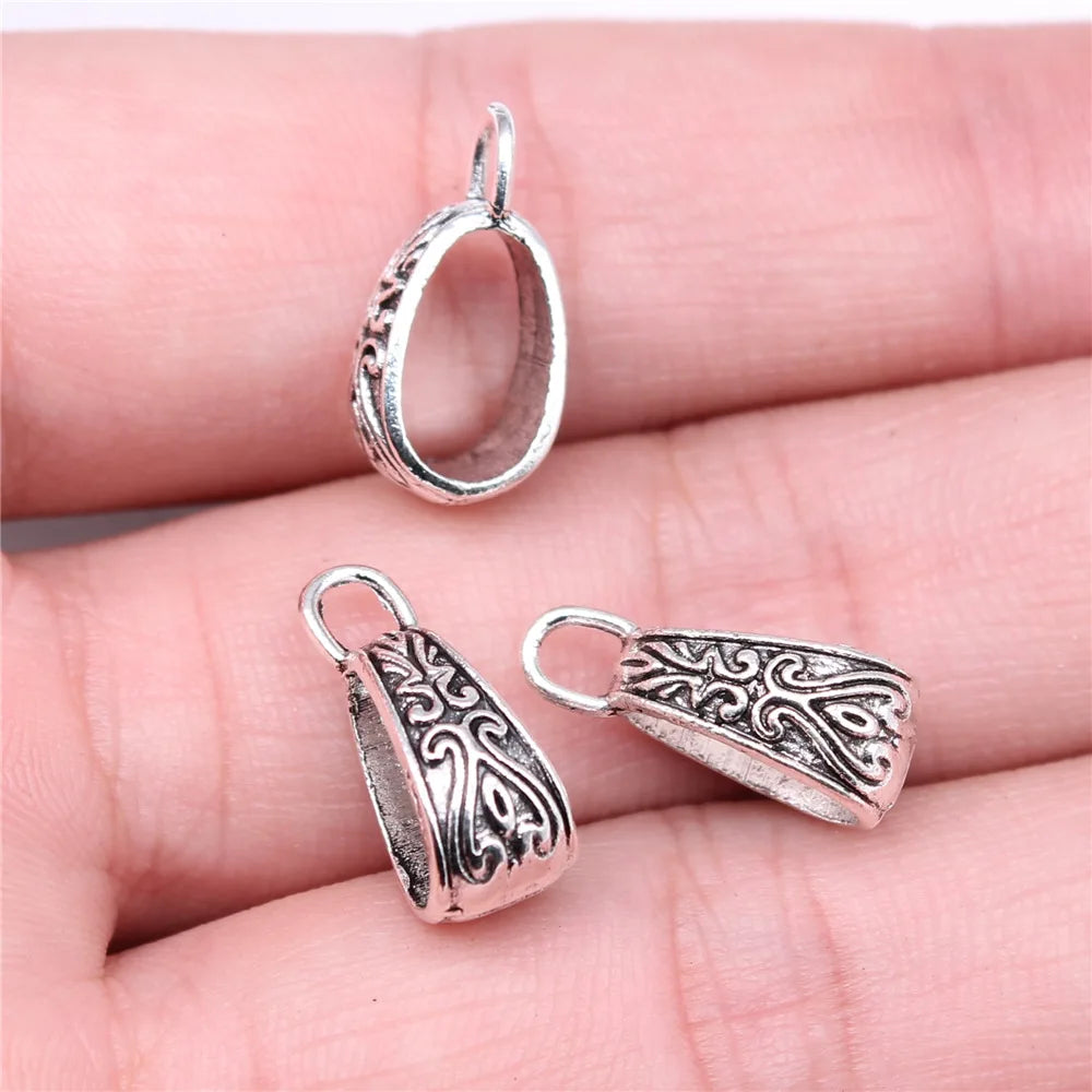 17x6mm 1g Multi Color Zinc Alloy Connector Bail Pendant Findings for DIY Bracelet Necklace Making