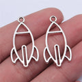 30x16mm 1.5g Antique Silver Zinc Alloy Rocket Frame Charm Pendant for DIY Necklace Bracelet Making