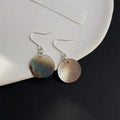 Minimalist Shell Round Geometric New Chinese Style Drop Earrings For Daily Commuter Vacation Wear