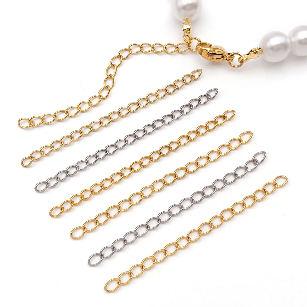 Stainless Steel Water Drop Extension Chain for Necklace Bracelet Jewelry Findings