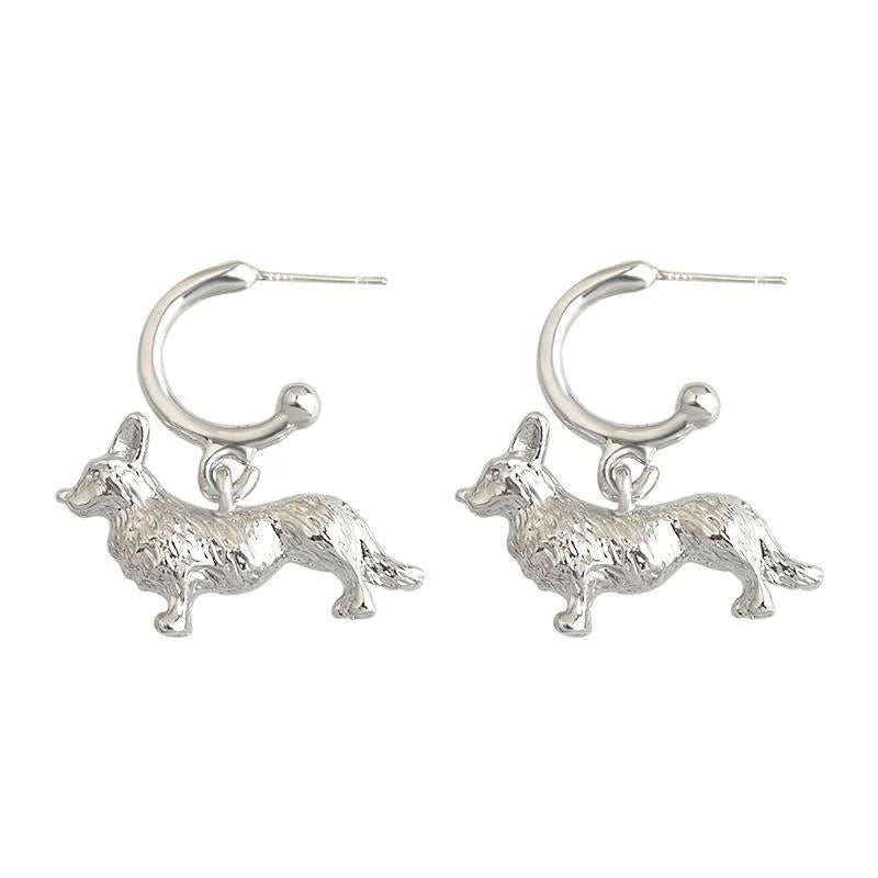 2025 New Copper Dog Zodiac Drop Earrings For Women, Unique Sweet Cool Animal Jewelry