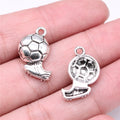 21x15mm 1.69g Antique Silver Zinc Alloy Soccer Cleat Charm Pendant for DIY Sports Jewelry Making