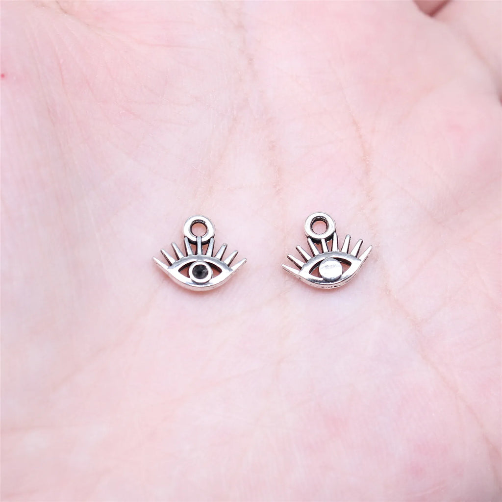 9x10mm 0.27g Multicolor Zinc Alloy Eye Charm Pendant for DIY Necklace Bracelet Jewelry Making