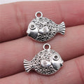 16x20mm 2.7g Antique Silver Zinc Alloy Tropical Fish Charm Pendant for Ocean Theme DIY Jewelry Making