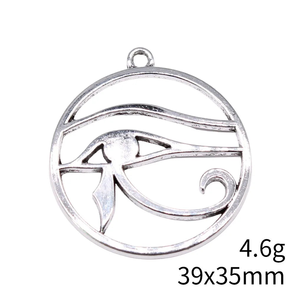 39x35mm 4.6g Multicolor Zinc Alloy Eye of Horus Charm Pendant for Egyptian Theme DIY Jewelry