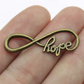 39x15mm 1.9g Zinc Alloy Hope Infinity Symbol Letter Connector Charm for DIY Bracelet Necklace Jewelry