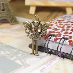 35x24MM Antique Silver Zinc Alloy Butterfly Fairy Charm Pendant for DIY Necklace Bracelet Jewelry Making