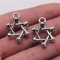 20x26mm 3.2g Antique Silver Zinc Alloy Bone Six Point Star Charm Pendant for DIY Necklace Making