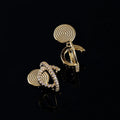 Luxury Geometric Planet Orbit Spiral Coil Rhinestone Alloy Stud & Clip On No Piercing Women's Earrings
