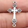 30x16mm 1.3g Antique Silver Zinc Alloy Cross Connector Charm for DIY Bracelet and Necklace Making
