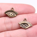 17x13mm 1g Multicolor Zinc Alloy Eye Charm Pendant for DIY Necklace Bracelet Earring Making