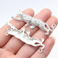57x19mm 5.9g Multicolor Zinc Alloy Leopard Connector Charm for Necklace Bracelet Jewelry Making