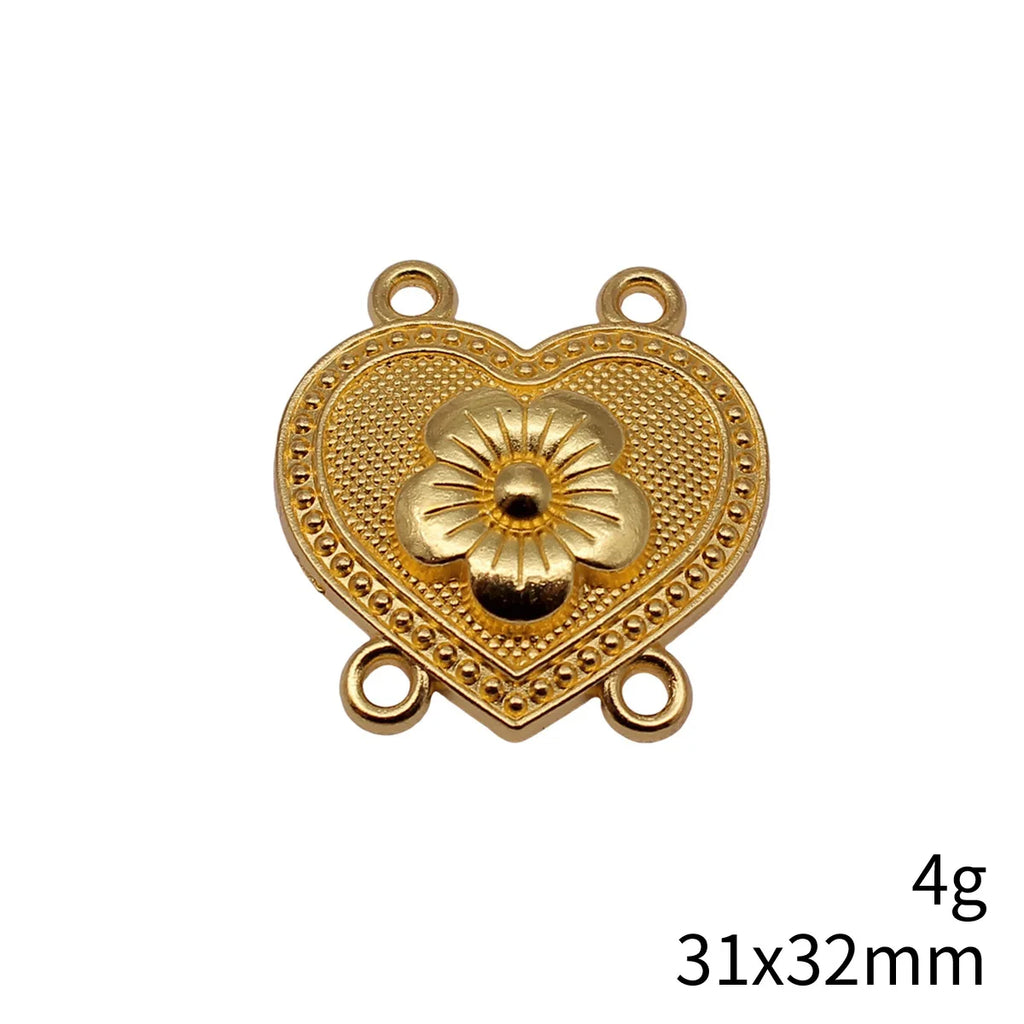 31x32mm 4g Multicolor Zinc Alloy Four Hole Body Chain Connector Charm for Forehead Chain Jewelry DIY