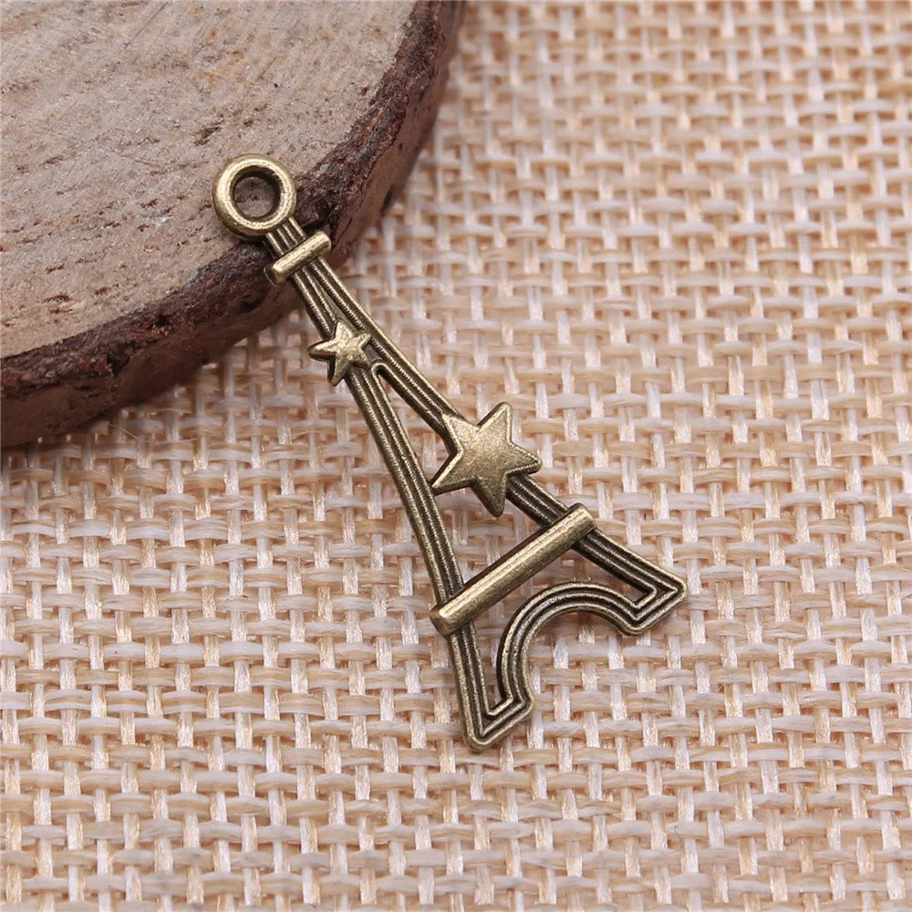 30x13mm 0.7g Multicolor Zinc Alloy Tower Charm Pendant for DIY Bracelet Necklace Jewelry Making