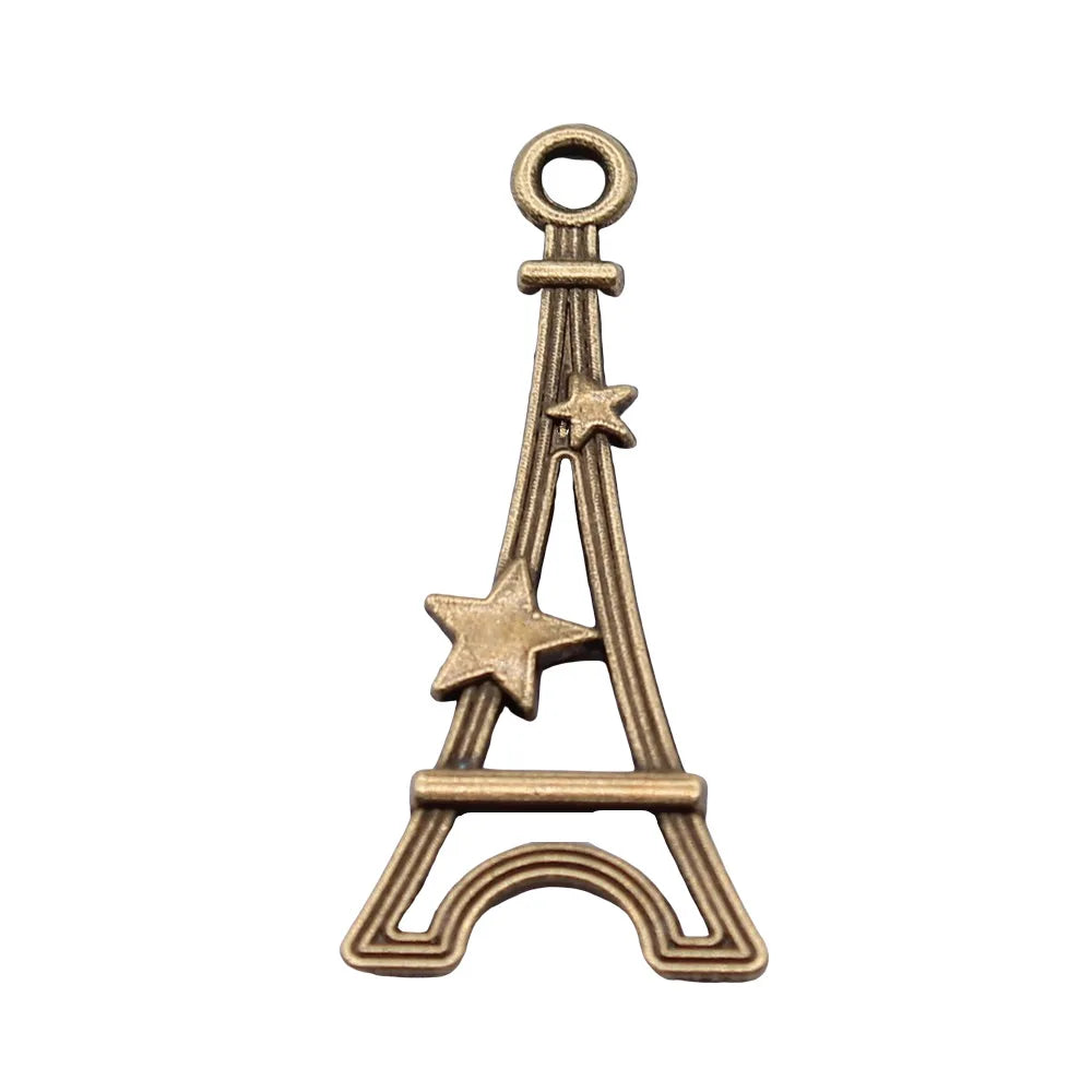 30x13mm 0.7g Multicolor Zinc Alloy Tower Charm Pendant for DIY Bracelet Necklace Jewelry Making