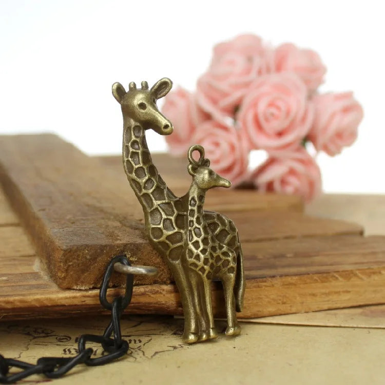 55x20MM Antique Silver Zinc Alloy Giraffes Charm Pendant for DIY Necklace Bracelet Jewelry Making