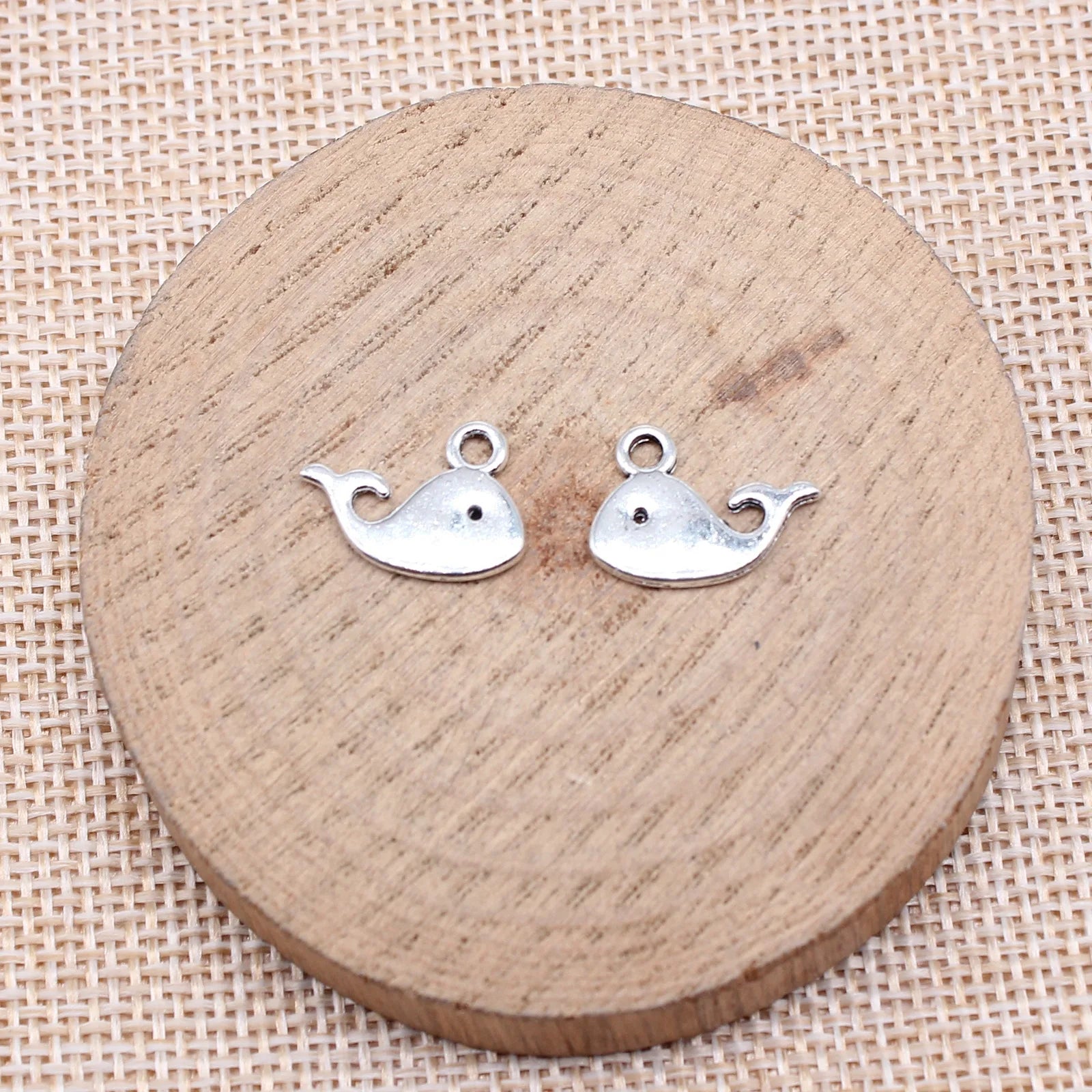 12x16mm 0.6g Antique Silver Zinc Alloy Whale Charm Pendant for DIY Ocean Theme Jewelry Making