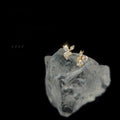 Elegant 14K Gold Plated Micro Pave Zircon Flower Geometric Mini Stud Earrings For Women