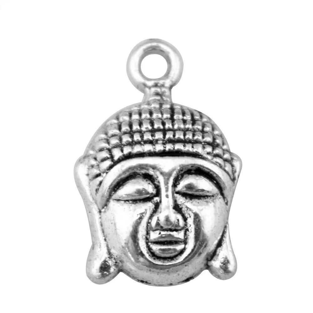 22x15mm 1.9g Multicolor Zinc Alloy Buddha Statue Charm Pendant for DIY Necklace Bracelet Jewelry
