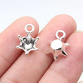 15x11x6.5mm 0.95g Multicolor Zinc Alloy Rhinestone Setting Crown Charm Pendant for DIY Jewelry Making