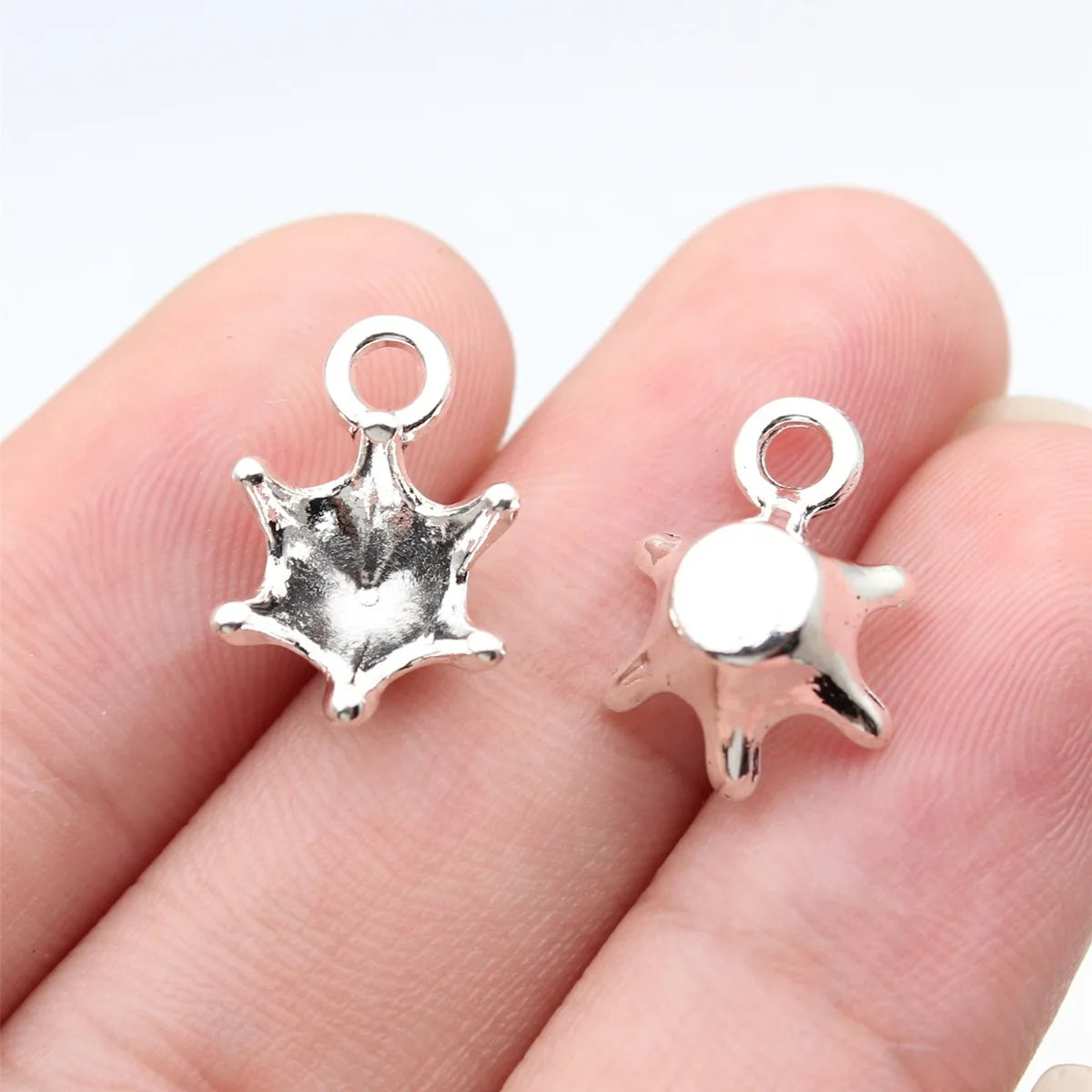 15x11x6.5mm 0.95g Multicolor Zinc Alloy Rhinestone Setting Crown Charm Pendant for DIY Jewelry Making