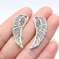 35x16mm 3.3g Multicolor Zinc Alloy Double Sided Wings Charm Pendant for Necklace Bracelet DIY Jewelry