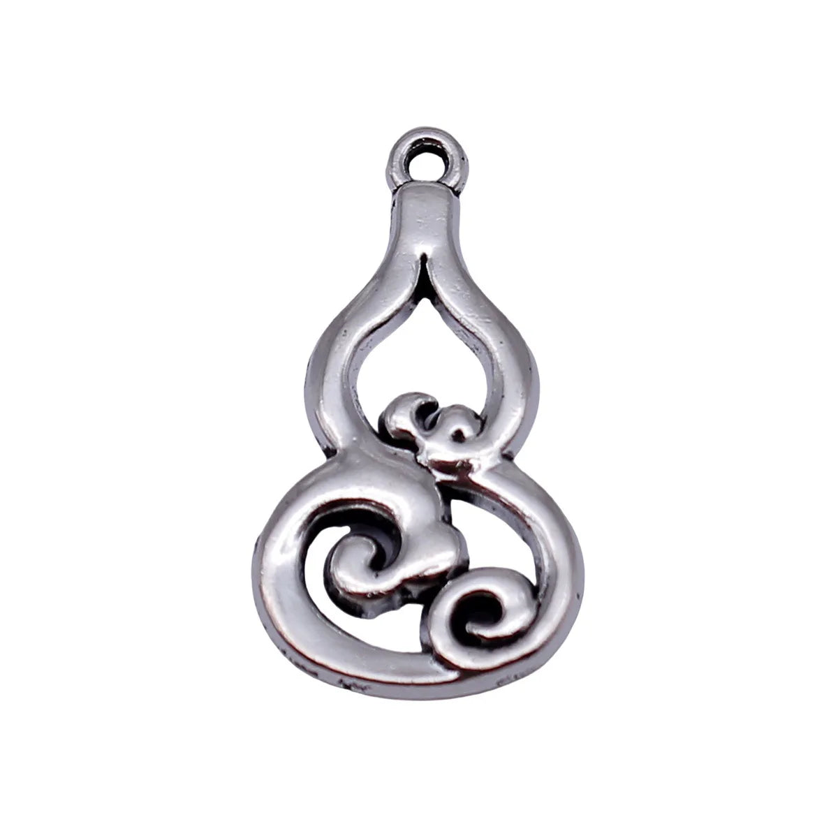 25x14mm 1.9g Antique Silver Zinc Alloy Gourd Charm Pendant for DIY Necklace Bracelet Making