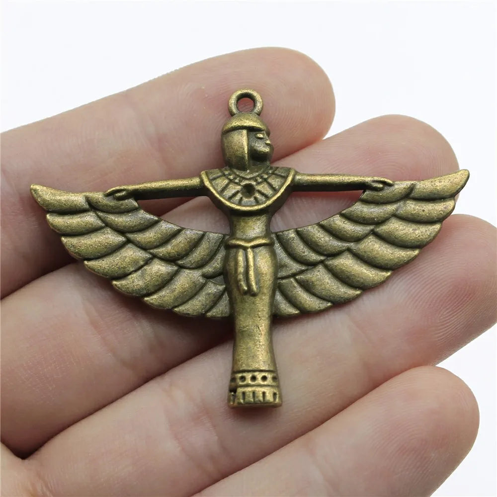42x56mm 7.8g Multicolor Zinc Alloy Egyptian Goddess Charm Pendant for DIY Necklace Bracelet Jewelry