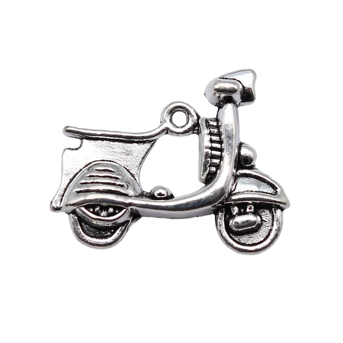 23x18mm 3.5g Antique Silver Zinc Alloy Electric Scooter Charm Pendant for DIY Necklace Bracelet Making