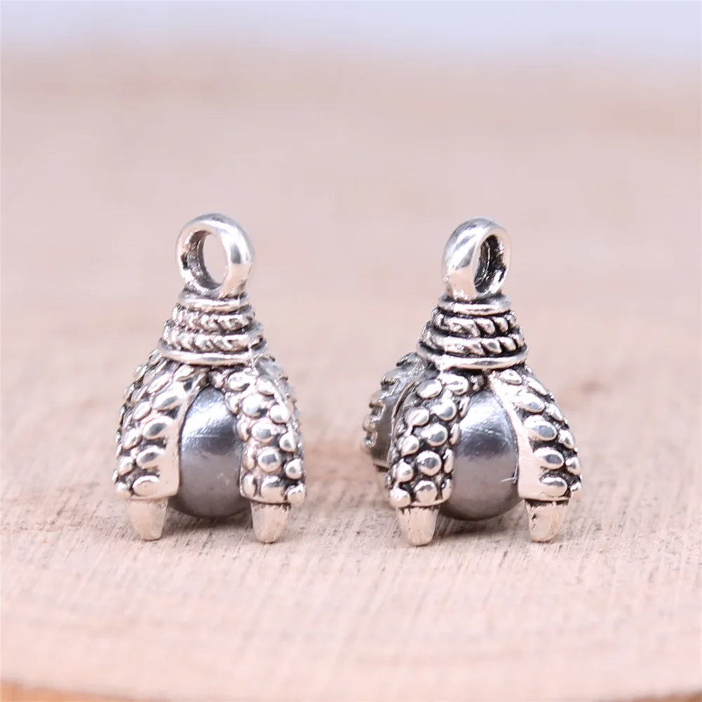 10x15mm 1.2g Zinc Alloy Eagle Claw Dragon Claw Loose Metal Beads for DIY Earrings Necklace