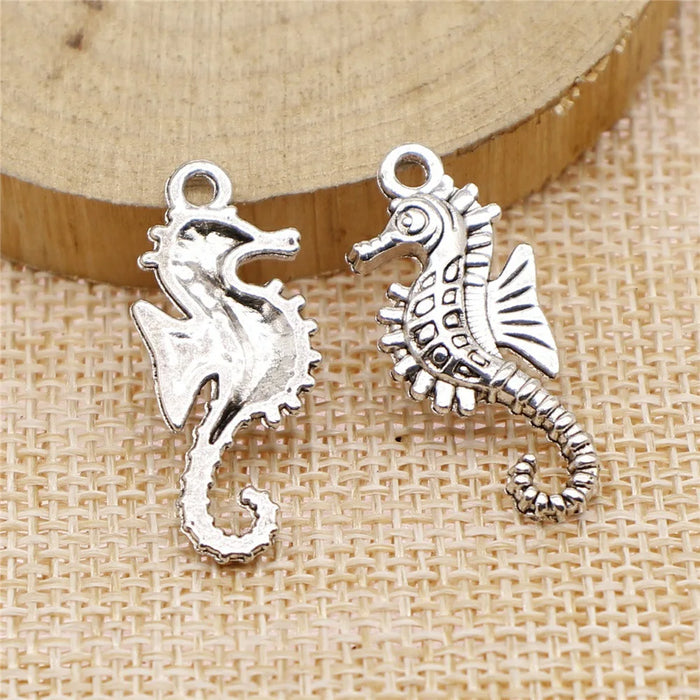 29x12mm 1.5g Multicolor Zinc Alloy Seahorse Charm Pendant for DIY Necklace Bracelet Jewelry Making