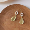 Handmade Natural Freshwater Pearl Baroque Irregular 14K Plated Drop Earrings