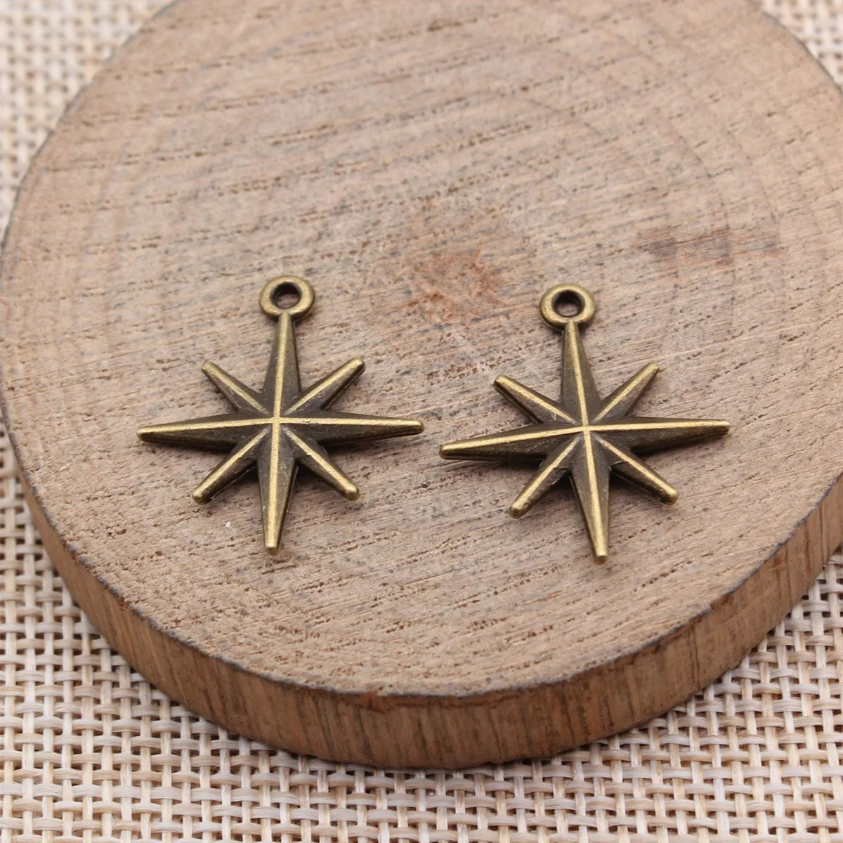 23x20mm 1.1g Multicolor Zinc Alloy Starburst Charm Pendant for DIY Necklace Bracelet Jewelry