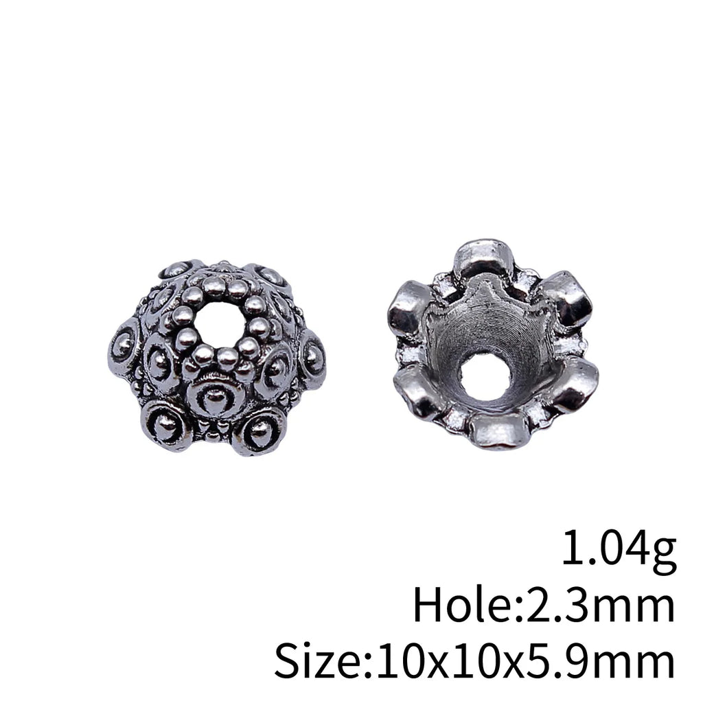 10x10x5.9mm 1.04g Multicolor Zinc Alloy Flower Bead Caps for Earrings Bracelet Necklace DIY Jewelry Making