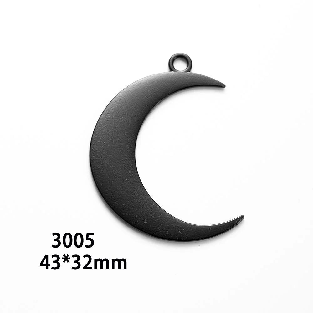 43x32MM Zinc Alloy Moon Double Sided Charm Pendant for DIY Necklace Bracelet Jewelry Making