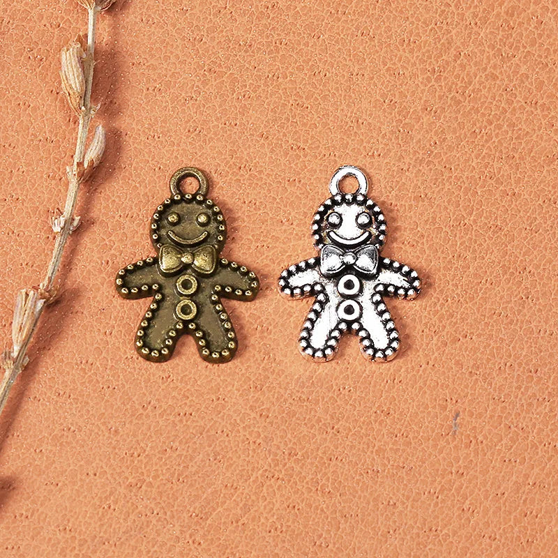 18x13MM Antique Silver Zinc Alloy Snowman Charm Pendant for DIY Necklace Bracelet Jewelry Making