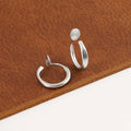 Vintage Matte Gold Alloy C-Shaped Hoop Stud & Clip On No Piercing Minimalist Round Earrings