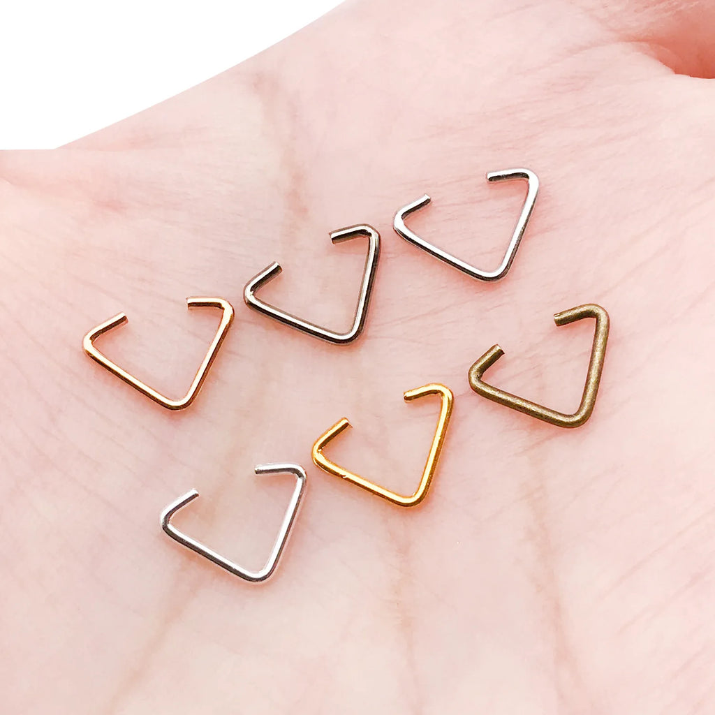 Iron Triangle Wire Buckle Connector Ring Jewelry Findings for DIY Bag Necklace Making