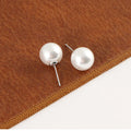 Elegant Spiral Alloy Round Pearl Drop Stud & Clip On No Piercing Lightweight Fashion Earrings