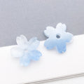 Color Gradient Glass Cherry Blossom Loose Flower Beads for DIY Bracelet Jewelry Making