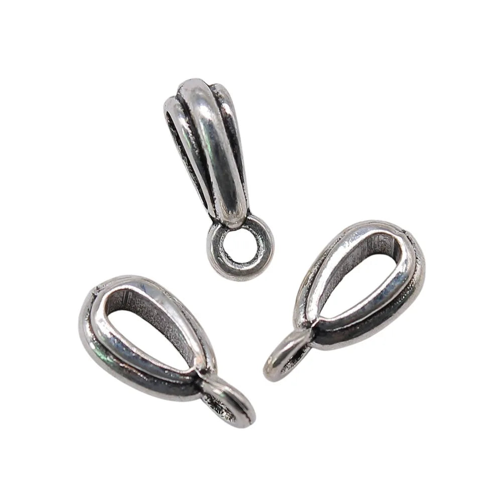 4x13mm 0.6g Multi-Color Zinc Alloy Pendant Bail Connectors for DIY Necklace Charm Jewelry Making