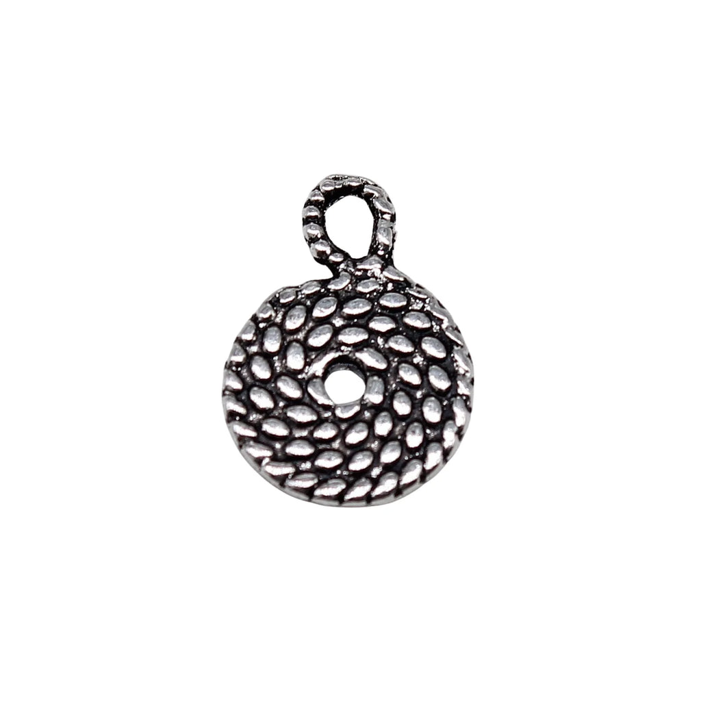 15x11mm 0.6g Antique Silver Zinc Alloy Rope Charm Pendant for DIY Bracelet Necklace Jewelry Making