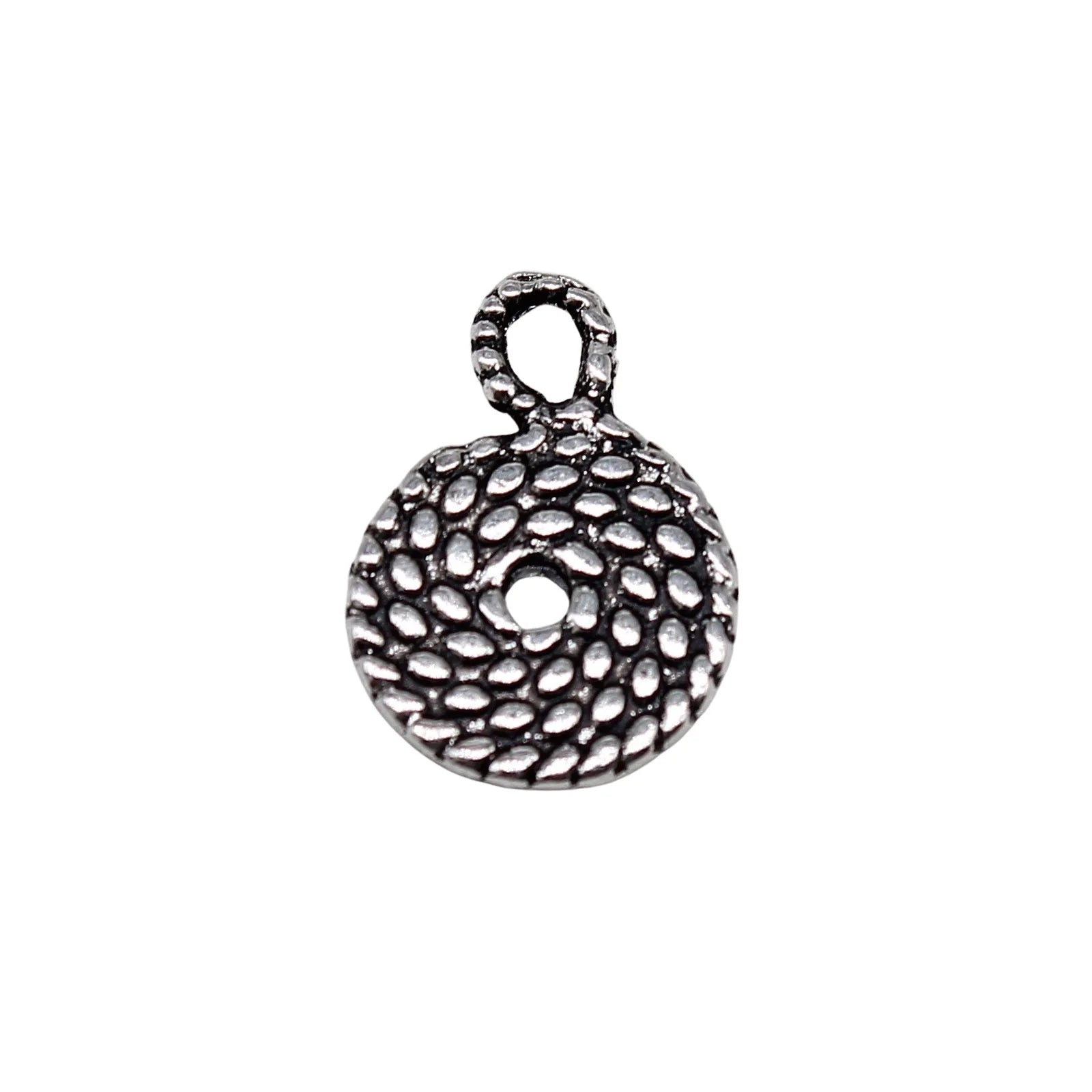 15x11mm 0.6g Antique Silver Zinc Alloy Rope Charm Pendant for DIY Bracelet Necklace Jewelry Making