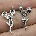 29x14mm 1.3g Antique Silver Zinc Alloy Cheerleader Angel Charm Pendant for DIY Jewelry Making