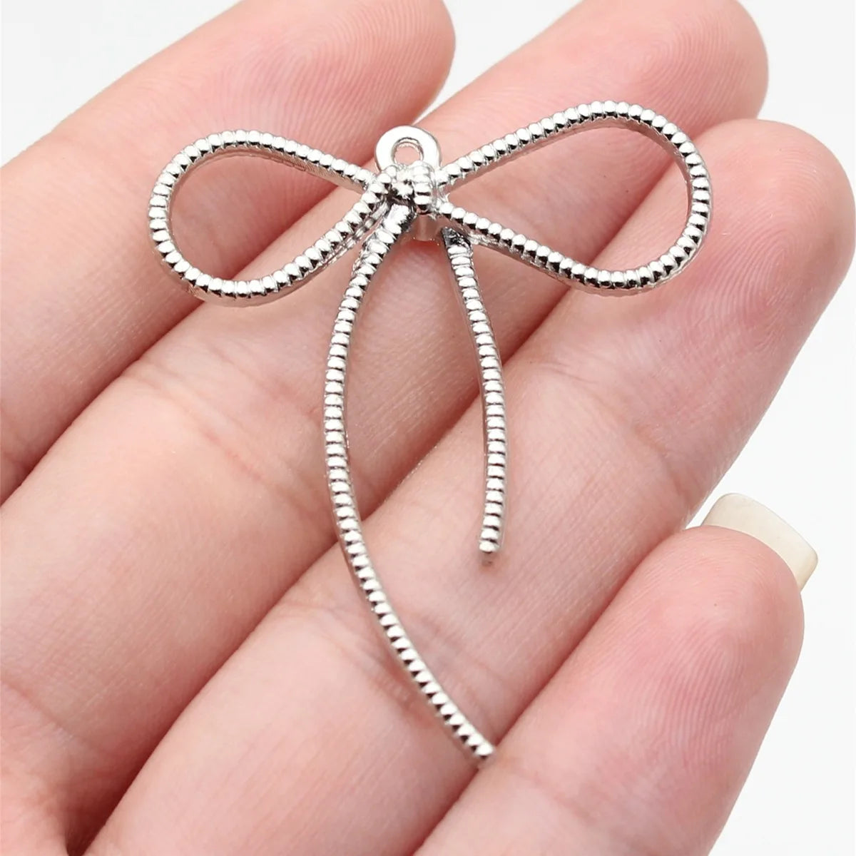 44x35mm 2.9g Multicolor Zinc Alloy Bow Butterfly Charm Pendant for Phone Strap Keychain DIY Jewelry Making