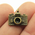 15x14mm 1.6g Multicolor Zinc Alloy Camera Charm Pendant for DIY Travel Theme Jewelry Making