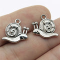 16x18mm 2.2g Antique Silver Zinc Alloy Double Sided Snail Charm Pendant for DIY Bracelet Jewelry Making