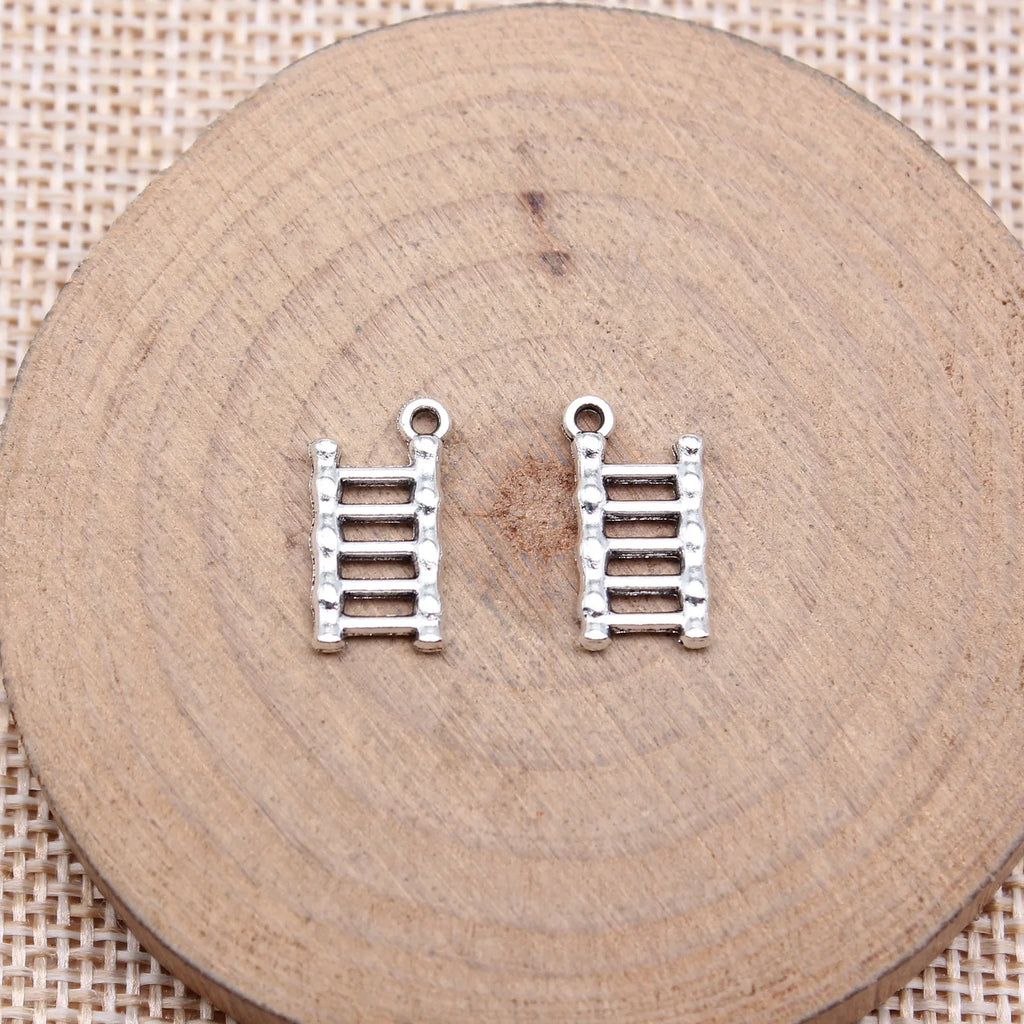 15x8mm 0.59g Antique Silver Zinc Alloy Ladder Charm Pendant for DIY Necklace Bracelet Jewelry Making